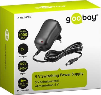 Goobay 5 V strømforsyning (5 W / 1 A)