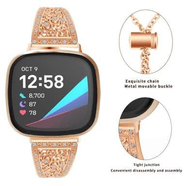 Urbånd Rose guld Fitbit Versa 3