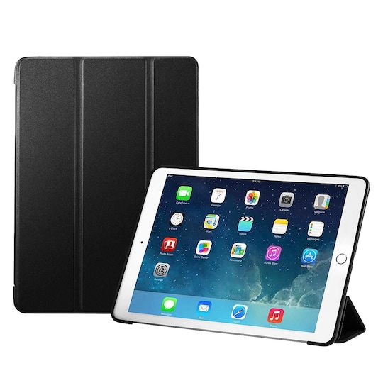 iPad-etui 9,7 tommer iPad 5/6 iPad 1/2 Smart Cover-etui Sort |