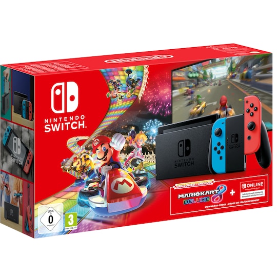 Nintendo Switch og Mario Kart 8 Deluxe pakke