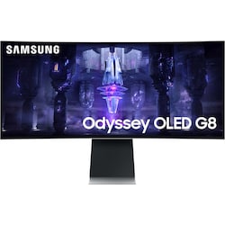 Samsung Odyssey G8 S34BG850S 34" buet OLED-skærm (sølv)