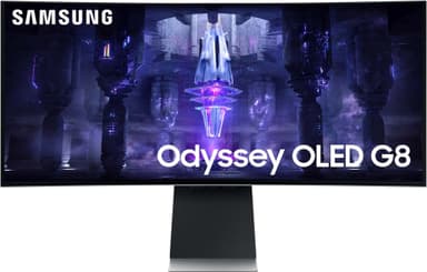 Samsung Odyssey G8 S34BG850S 34" buet OLED-skærm (sølv)