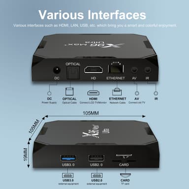 X96 Max Ultra TV Box Android 11.0 2.4G/5G Sort 4 GB+32 GB