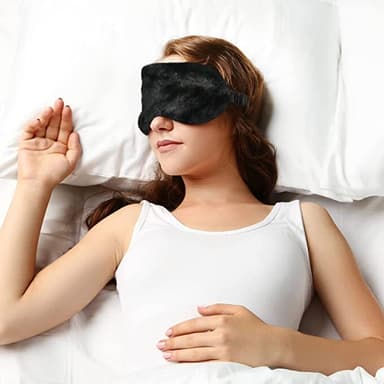 Sömnmask imitationssilke Sort