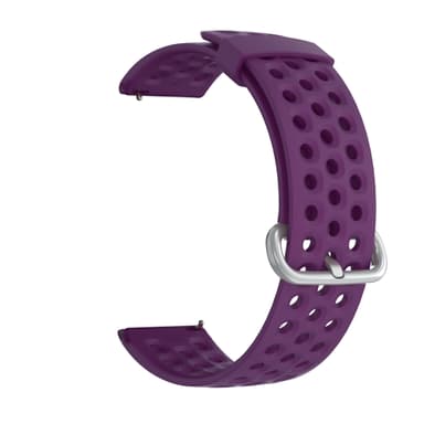 Klockarmband Silikon 22 mm Lilla S Samsung Galaxy Watch 46 mm/Watch 3 45 mm/Gear S3 Classic/S3 Frontier, Huawei Watch GT2, Garmin Vivoactive 4 45 mm/Venu 2 45 mm, Fossil Gen 5 Carlyle