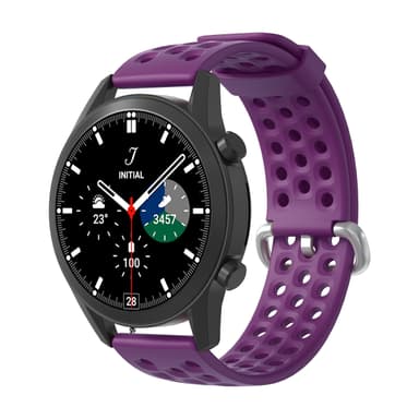 Klockarmband Silikon 22 mm Lilla S Samsung Galaxy Watch 46 mm/Watch 3 45 mm/Gear S3 Classic/S3 Frontier, Huawei Watch GT2, Garmin Vivoactive 4 45 mm/Venu 2 45 mm, Fossil Gen 5 Carlyle