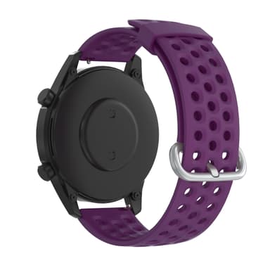 Klockarmband Silikon 22 mm Lilla S Samsung Galaxy Watch 46 mm/Watch 3 45 mm/Gear S3 Classic/S3 Frontier, Huawei Watch GT2, Garmin Vivoactive 4 45 mm/Venu 2 45 mm, Fossil Gen 5 Carlyle