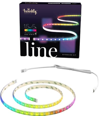 2: Twinkly Line Extension - App-controlled RGB LED light strip. 1.5 Meters. White Strip.