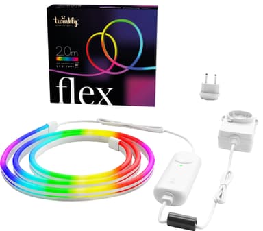 #2 - Twinkly Flex - App-controlled RGB LED neon tube. 2 Meters. White Wire.