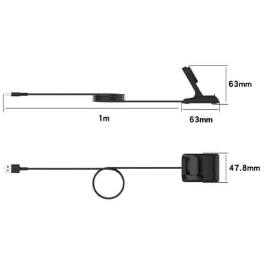 Til Fitbit Versa 3 4 Sense Sense 2 USB-opladningskabelholder