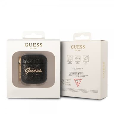 Guess AirPods 1/2 Cover Glitter Flakes Sort