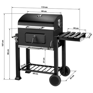 Trækulsgrill Florian - sort