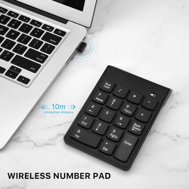 Trådløst numerisk tastatur Sort