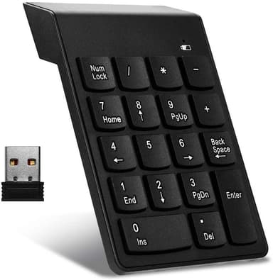 Trådløst numerisk tastatur Sort