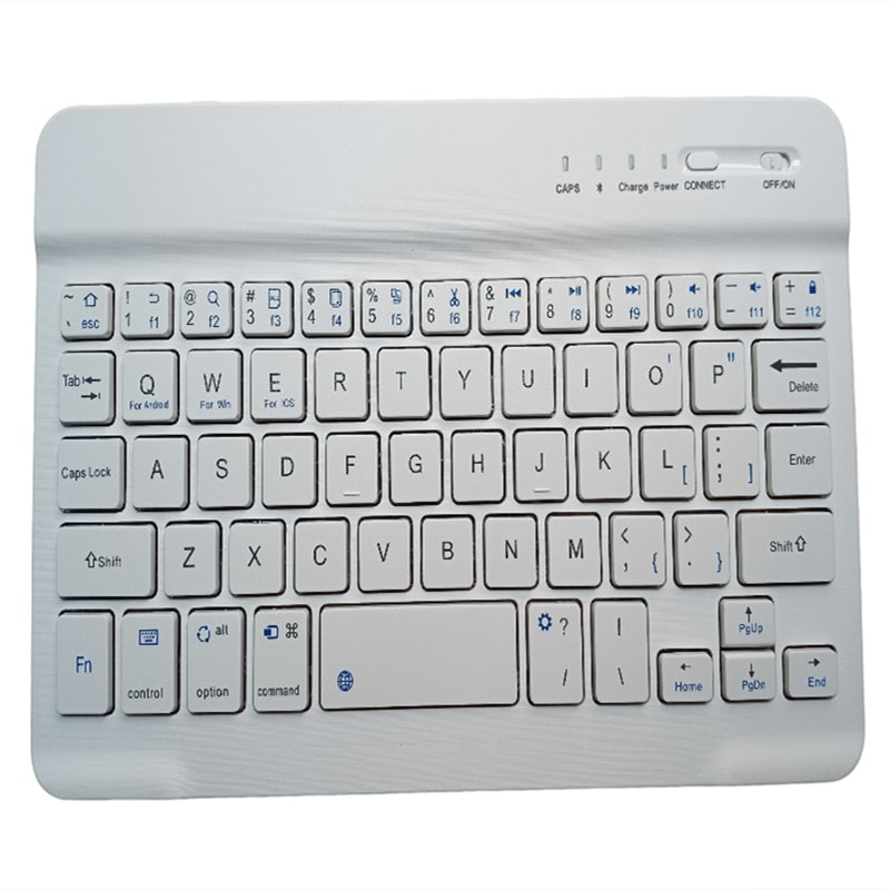 Trådløst Bluetooth-tastatur Firkantet nøglehætte hvid 7 |