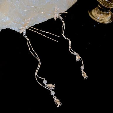 Tassel Hair Stick 2-Pak Sølv