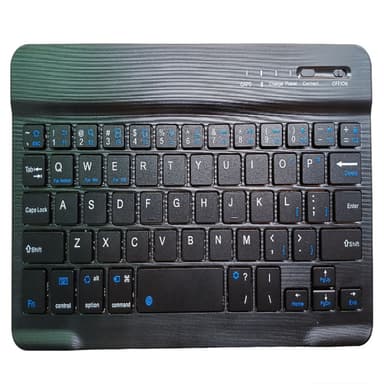 Trådløst Bluetooth-tastatur Firkantet nøglehætte Sort 7 inch