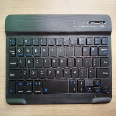 Trådløst Bluetooth-tastatur Firkantet nøglehætte Sort 7 inch
