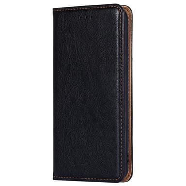 Google Pixel 6a Stand Telefontaske Fuld Beskyttelse Pung Cover - Sort