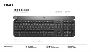 Logitech Craft tastatur med input drejeknap