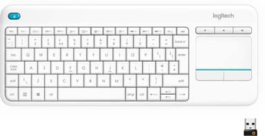 Logitech Wireless Touch tastatur K400 Plus (hvid)