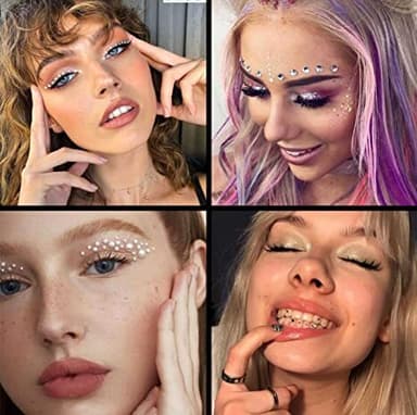 DIY Rhinestone Stickers Sæt 1-ark Sølv