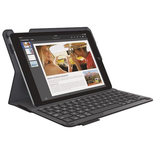 Auckland Næste nominelt Logitech Type+ cover med tastatur til iPad Air 2 - sort | Elgiganten