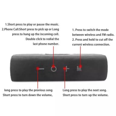Bluetooth Speaker V5.0 IPX 5 Vandtæt Grå