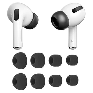 svulst let huh AirPods Pro silikone puder 8-pack (XS/S/M/L) - Sort | Elgiganten