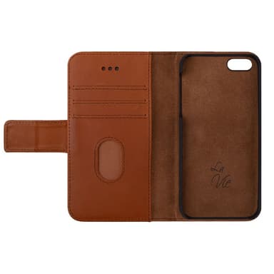 La Vie iPhone 5/SE etui med pung - rav brun