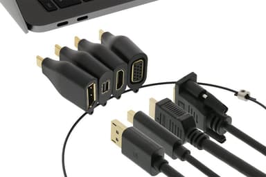 DELTACO Office, USB-C ADAPTER RING, mDP, DP, VGA, HDMI