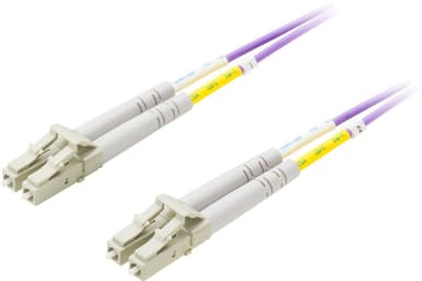 DELTACO fiberkabel, LC - LC, 50/125, OM4, duplex, multimode, 15