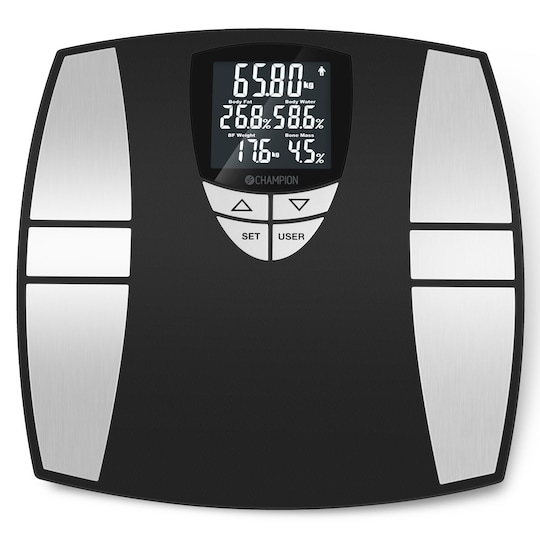 Champion Personvægt Body Fat PV310 Sort/Sølv