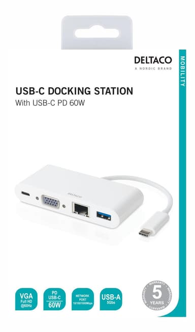 TYPE C TO VGA+USBC PD 60+USBA +RJ45
