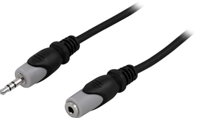 DELTACO Lydkabel, 3,5mm han - hun, 0,5m