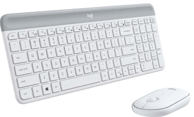 Logitech MK470 Slim Combo mus og tastatur (hvid)