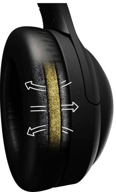 Supra NiTRO-X Hybrid ANC trådløse around-ear høretelefoner (sort)