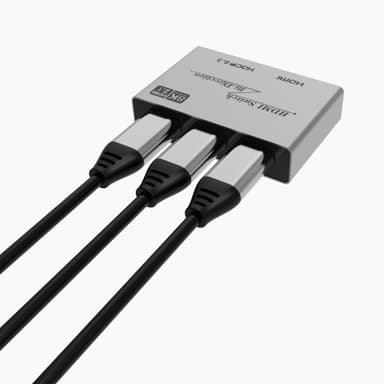 HDMI switch 2 ind/1 ud 8K 60Hz HDMI 2.1 Sølv