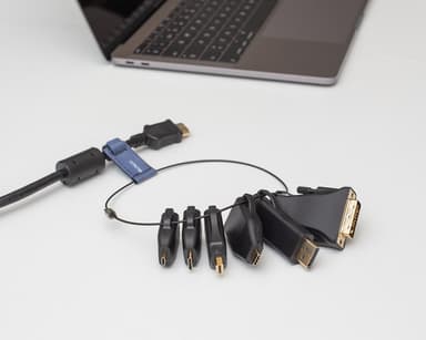 DELTACO Office, HDMI ADAPTER RING, mDP, DP, USB-C, DVI, HDMI C/D, 4K