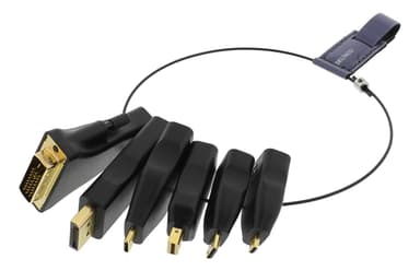 DELTACO Office, HDMI ADAPTER RING, mDP, DP, USB-C, DVI, HDMI C/D, 4K
