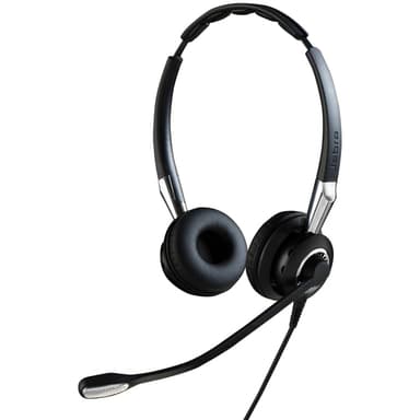 Jabra Biz 2400 II QD Duo NC, Ledningsført, Kontor/Callcenter, 77 g, Headset, Sort, Sølv