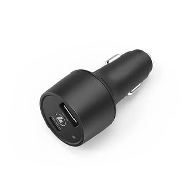 HAMA Hurtiglader 12-24V USB-C & USB-A PD 30W Sort