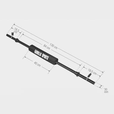 Gorilla Sports Vægtstang 130 cm Blækpude - 30 mm
