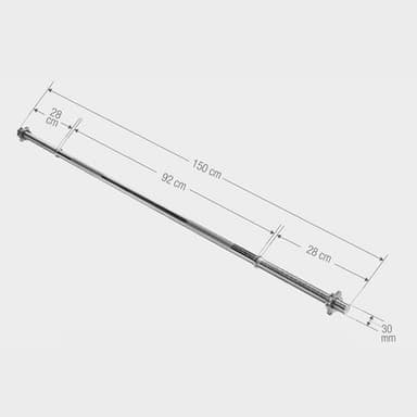 Gorilla Sports Vægtstang 150 cm Stjernelås - 30 mm