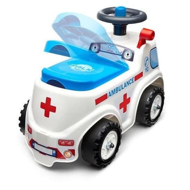 Falk Ambulance ride-on med opbevaringsrum, rat og horn