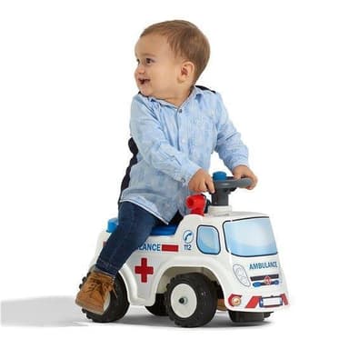Falk Ambulance ride-on med opbevaringsrum, rat og horn
