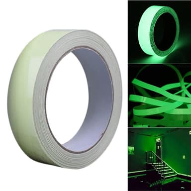 Fluorescerende tape til boligdekorationer Advarsel Grøn 1 cm/3 m