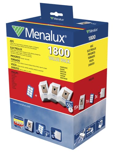 Menalux 1800 Støvsugerposer til Philips/Electrolux/AEG/Volta/Zanussi