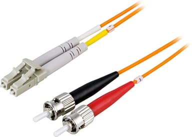 DELTACO fiberkabel, LC - ST, 62,5/125, OM1, duplex, multimode,