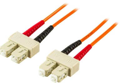 DELTACO fiberkabel, SC - SC, 62,5/125, OM2, duplex, multimode,